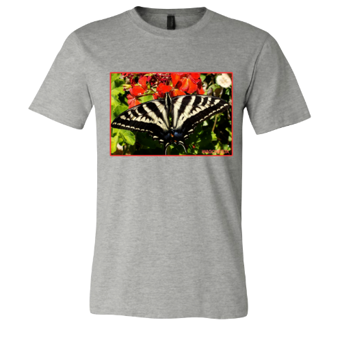 Butterfly on Centranthus- Unisex Jersey Short Sleeve Tee - Bella+Canvas +Mug 'n Tee