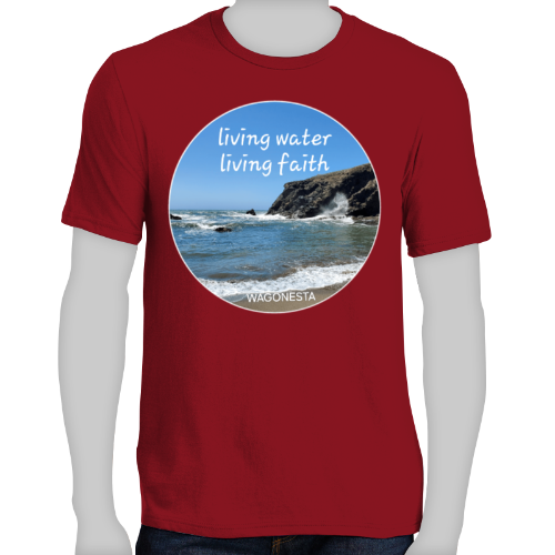 FAITH - LIVING WATER LIVING FAITH- Men's Short Sleeve Tee Shirt