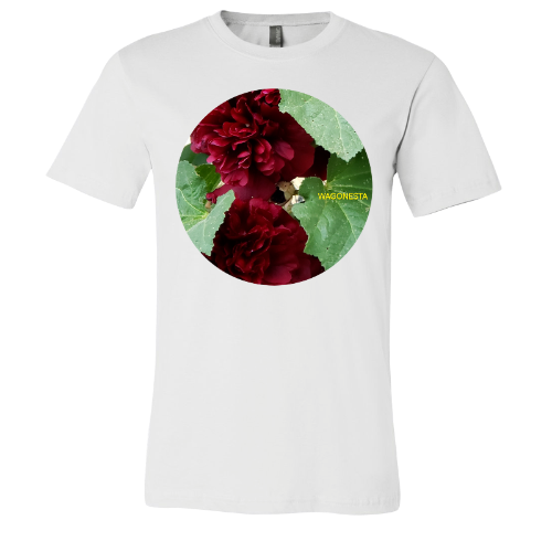 Double Hollyhocks- Unisex Jersey Short Sleeve Tee - Bella+Canvas +Mug 'n Tee