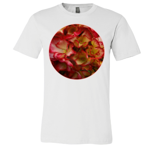 Red Edged Hydrangea- Unisex Jersey Short Sleeve Tee - Bella+Canvas + Mug ' n Tee