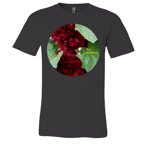 Double Hollyhocks- Unisex Jersey Short Sleeve Tee - Bella+Canvas +Mug 'n Tee