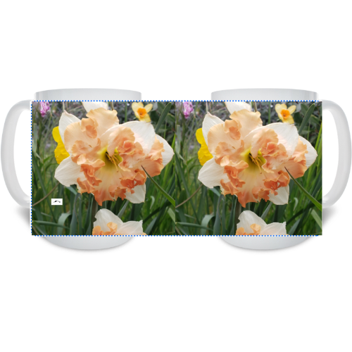 15 oz Ceramic Mug - Wagonesta  - Daffodil Doubles