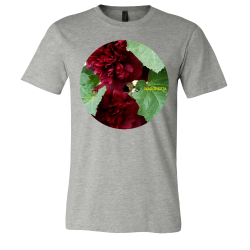 Double Hollyhocks- Unisex Jersey Short Sleeve Tee - Bella+Canvas +Mug 'n Tee