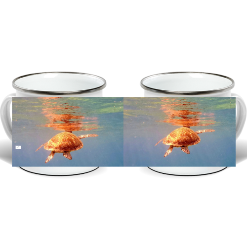 Enamel Mug - Wagonesta - Swimming Turtle