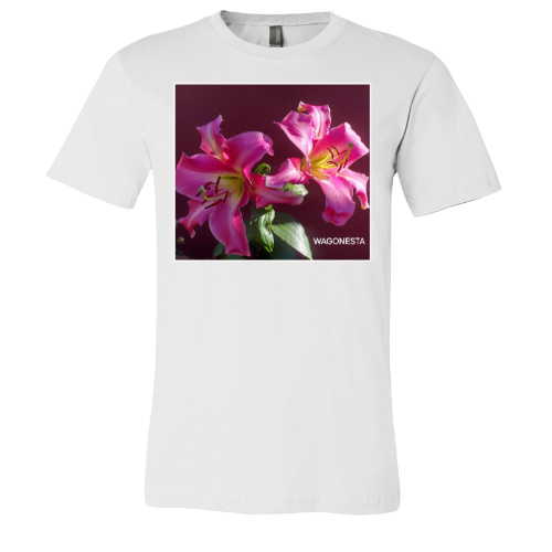 Pink Lilies - Unisex Jersey Short Sleeve Tee - Bella+Canvas +Mug 'n Tee