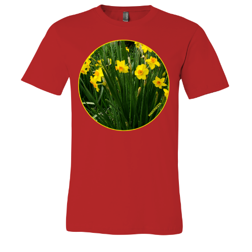 Daffodils in Green - Unisex Jersey Short Sleeve Tee - Bella+Canvas+Mug 'n Tee