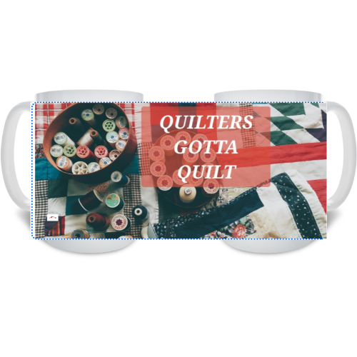 15 oz Ceramic Mug - Wagonesta - Quilters Gotta Quilt