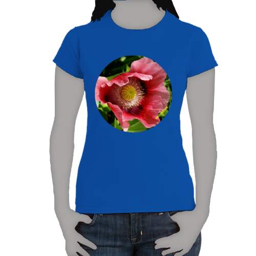 Oriental Poppy Women's Softstyle Tee - Gildan + Mug  'n Tee