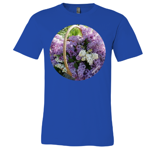 Lilacs in a Basket - Unisex Jersey Short Sleeve Tee - Bella+Canvas+Mug 'n Tee