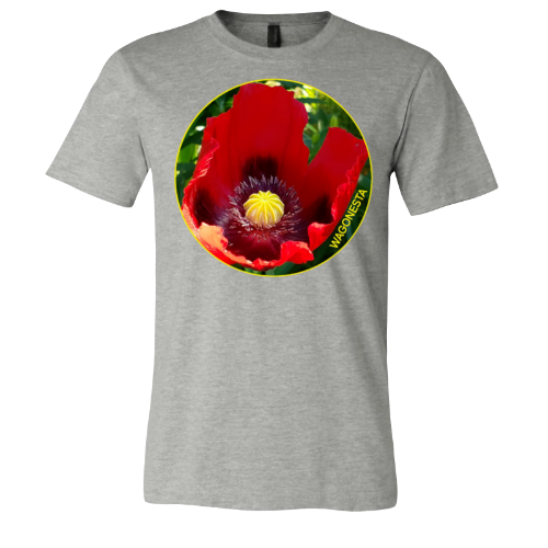 Large Oriental Poppy - Unisex Jersey Short Sleeve Tee - Bella+Canvas +Mug 'n Tee