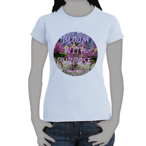FAITH - BLOOM WITH PURPOSE - Women's 100% Cotton Short Sleeve Tee