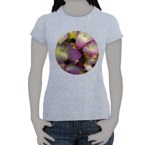 Lavender Yellow  Hydrangea - Women's Softstyle Tee - Gildan + Mug 'n Tee