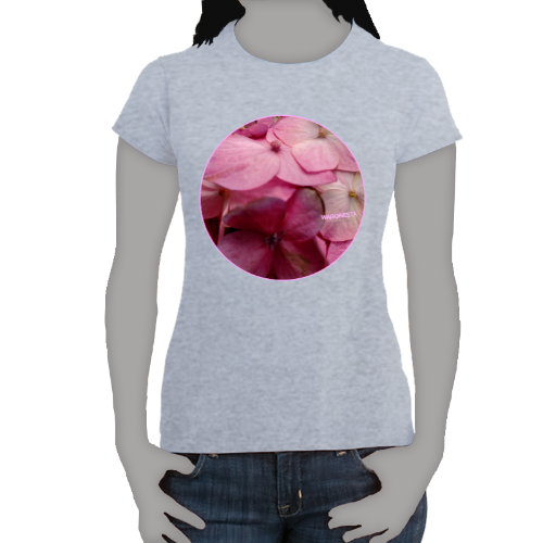 Pink Hydrangea- Women's Softstyle Tee - Gildan +Mug 'n Tee