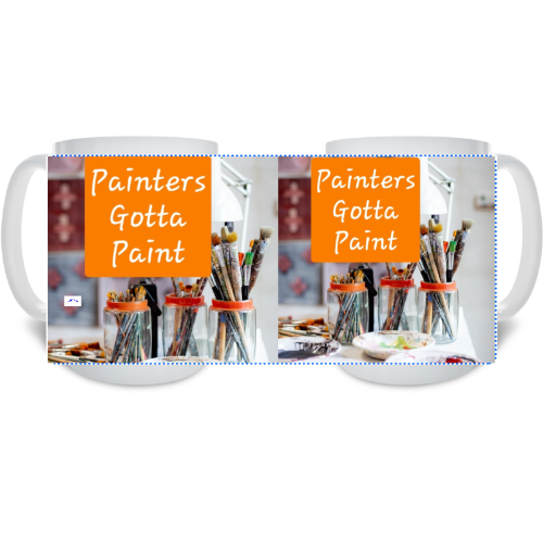 15 oz Ceramic Mug - Wagonesta - Painters Gotta Paint