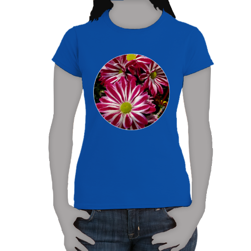 Striped Flowers - Women's Softstyle Tee - Gildan + Mug 'n Tee