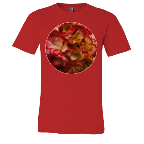 Red Edged Hydrangea- Unisex Jersey Short Sleeve Tee - Bella+Canvas + Mug ' n Tee