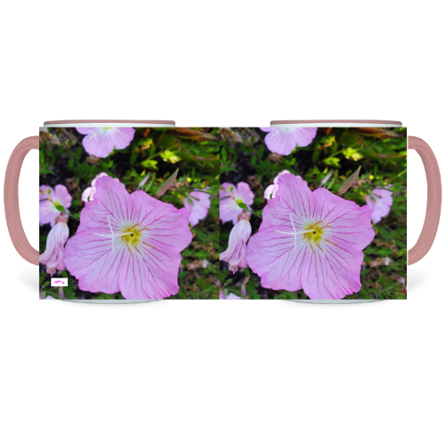 11 oz. Two-Tone Mug (Pink) - Wagonesta - Mexican Primrose