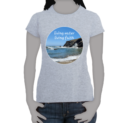 FAITH - LIVING WATER,  LIVING FAITH - Women's 100% Cotton Short Sleeve Tee