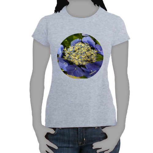 Periwinkle Macrophylia Hydrangea- Women's Softstyle Tee - Gildan + Mug 'n Tee