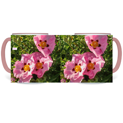 11 oz. Two-Tone Mug (Pink) - Wagonesta - Rock Rose