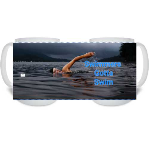 15 oz Ceramic Mug - Wagonesta - Swimmers Gotta Swim