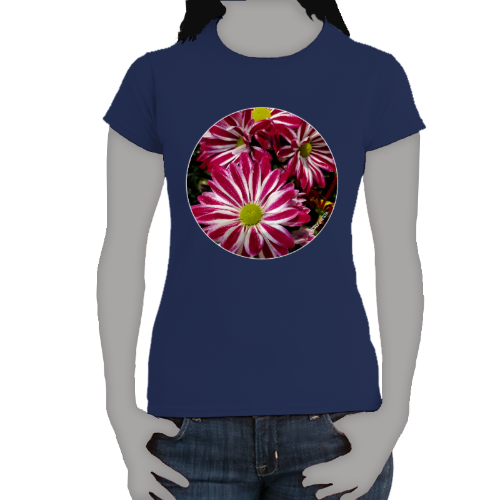 Striped Flowers - Women's Softstyle Tee - Gildan + Mug 'n Tee