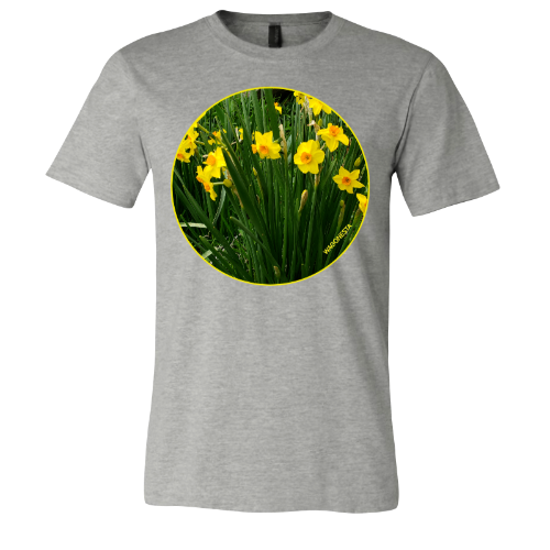 Daffodils in Green - Unisex Jersey Short Sleeve Tee - Bella+Canvas+Mug 'n Tee