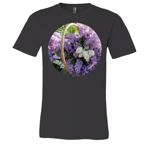 Basket of Lilacs - Unisex Jersey Short Sleeve Tee - Bella+Canvas+Mug 'n Tee