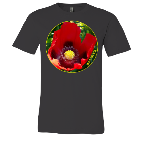 Large Oriental Poppy - Unisex Jersey Short Sleeve Tee - Bella+Canvas +Mug 'n Tee