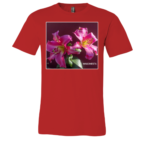 Pink Lilies - Unisex Jersey Short Sleeve Tee - Bella+Canvas +Mug 'n Tee