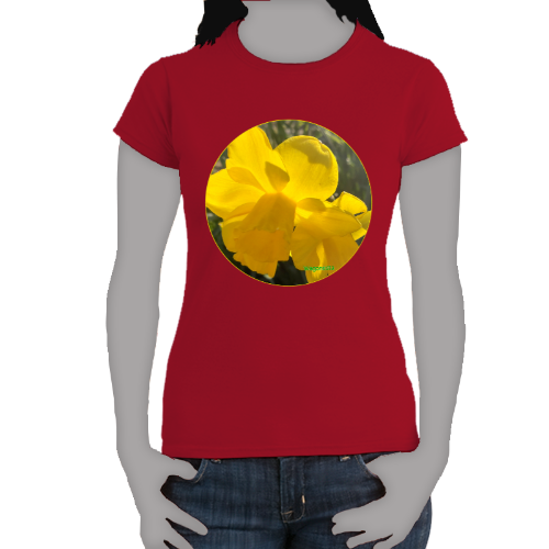 Large Yellow Daffodils- Women's Softstyle Tee - Gildan +Mug 'n Tee