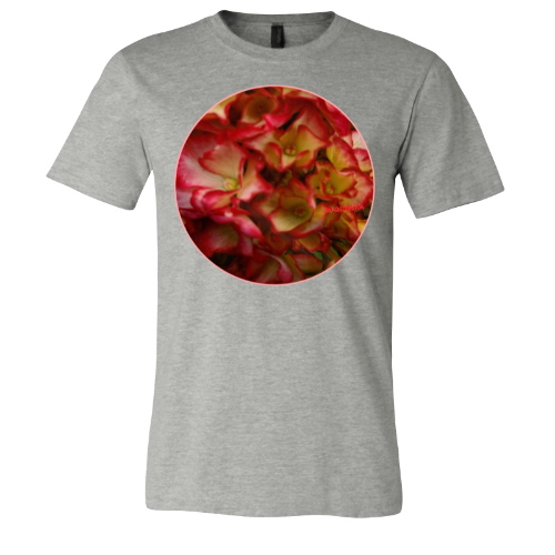 Red Edged Hydrangea- Unisex Jersey Short Sleeve Tee - Bella+Canvas + Mug ' n Tee