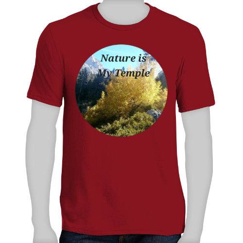 FAITH - NATURE IS MY TEMPLE- Men's Short Sleeve Tee Shirt