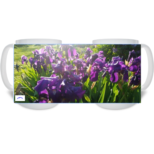 15 oz Ceramic Mug - Wagonesta - A Field of Iris