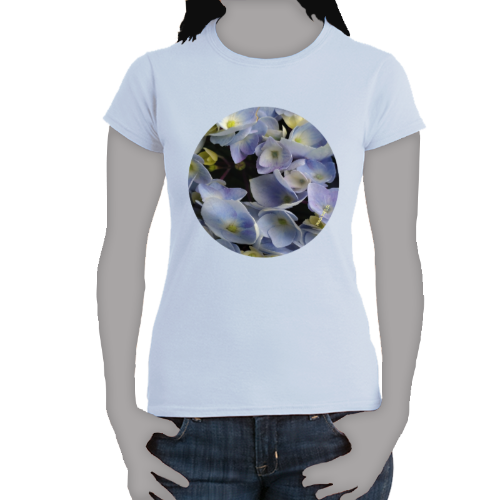 Light Periwinkle Hydrangeas- Women's Softstyle Tee - Gildan + Mug 'n Tee