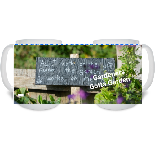 15 oz Ceramic Mug - Wagonesta - Gardeners Gotta Garden - 2