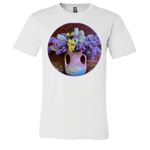 Lilacs in a Vase  - Unisex Jersey Short Sleeve Tee - Bella+Canvas+ Mug 'n Tee