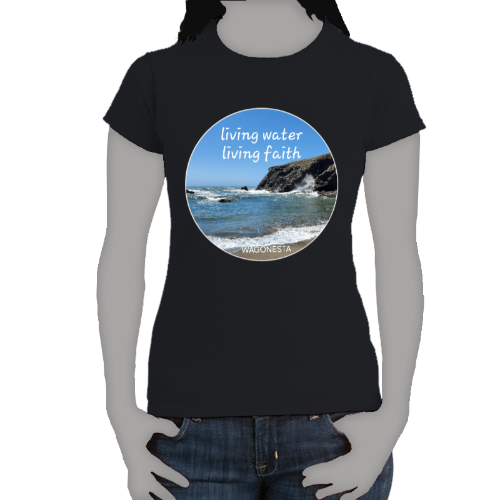 FAITH - LIVING WATER,  LIVING FAITH - Women's 100% Cotton Short Sleeve Tee