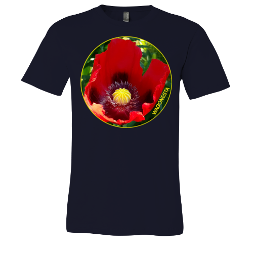 Large Oriental Poppy - Unisex Jersey Short Sleeve Tee - Bella+Canvas +Mug 'n Tee