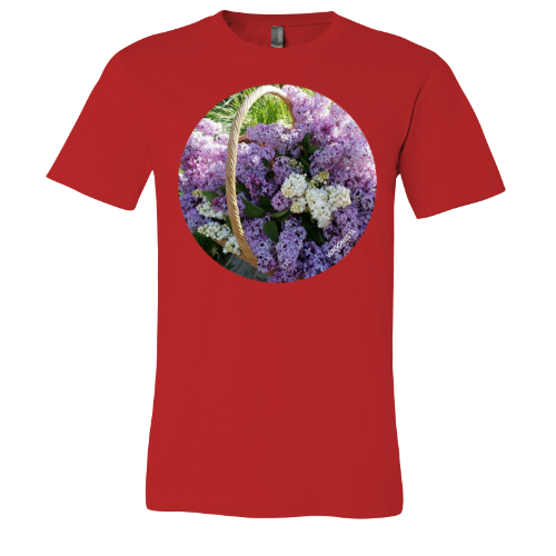 Basket of Lilacs - Unisex Jersey Short Sleeve Tee - Bella+Canvas+Mug 'n Tee