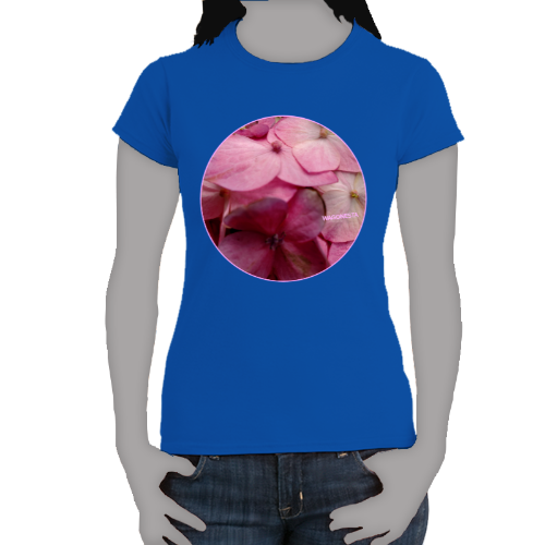 Pink Hydrangea- Women's Softstyle Tee - Gildan +Mug 'n Tee