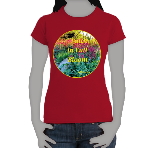 FAITH - FAITH IN FULL BLOOM Women's 100% Cotton Short Sleeve Tee