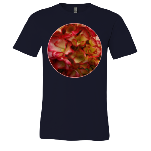 Red Edged Hydrangea- Unisex Jersey Short Sleeve Tee - Bella+Canvas + Mug ' n Tee