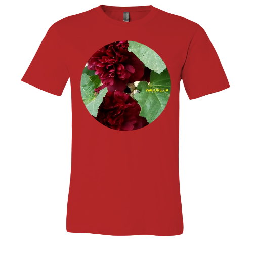 Double Hollyhocks- Unisex Jersey Short Sleeve Tee - Bella+Canvas +Mug 'n Tee