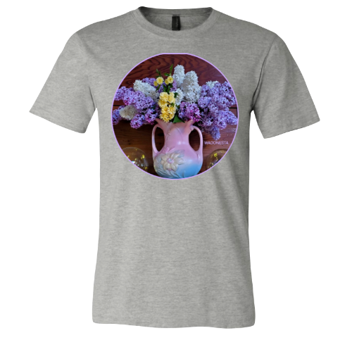 Lilacs in a Vase  - Unisex Jersey Short Sleeve Tee - Bella+Canvas+ Mug 'n Tee