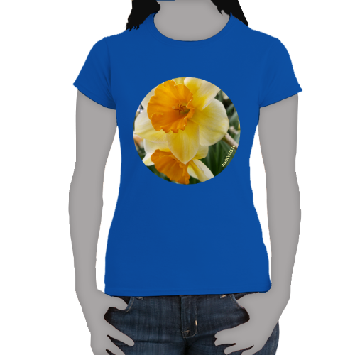 Orange and Yellow Daffodils- Women's Softstyle Tee - Gildan+ Mug 'n Tee