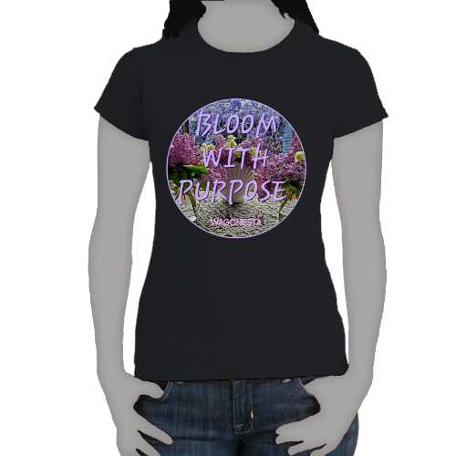 FAITH - BLOOM WITH PURPOSE - Women's 100% Cotton Short Sleeve Tee