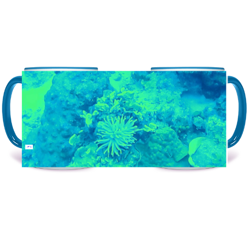 11 oz. Two-Tone Mug (Blue) - Wagonesta - Under the Sea