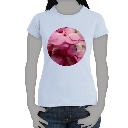 Pink Hydrangea- Women's Softstyle Tee - Gildan +Mug 'n Tee