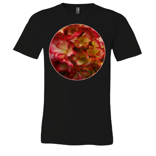 Red Edged Hydrangea- Unisex Jersey Short Sleeve Tee - Bella+Canvas + Mug ' n Tee